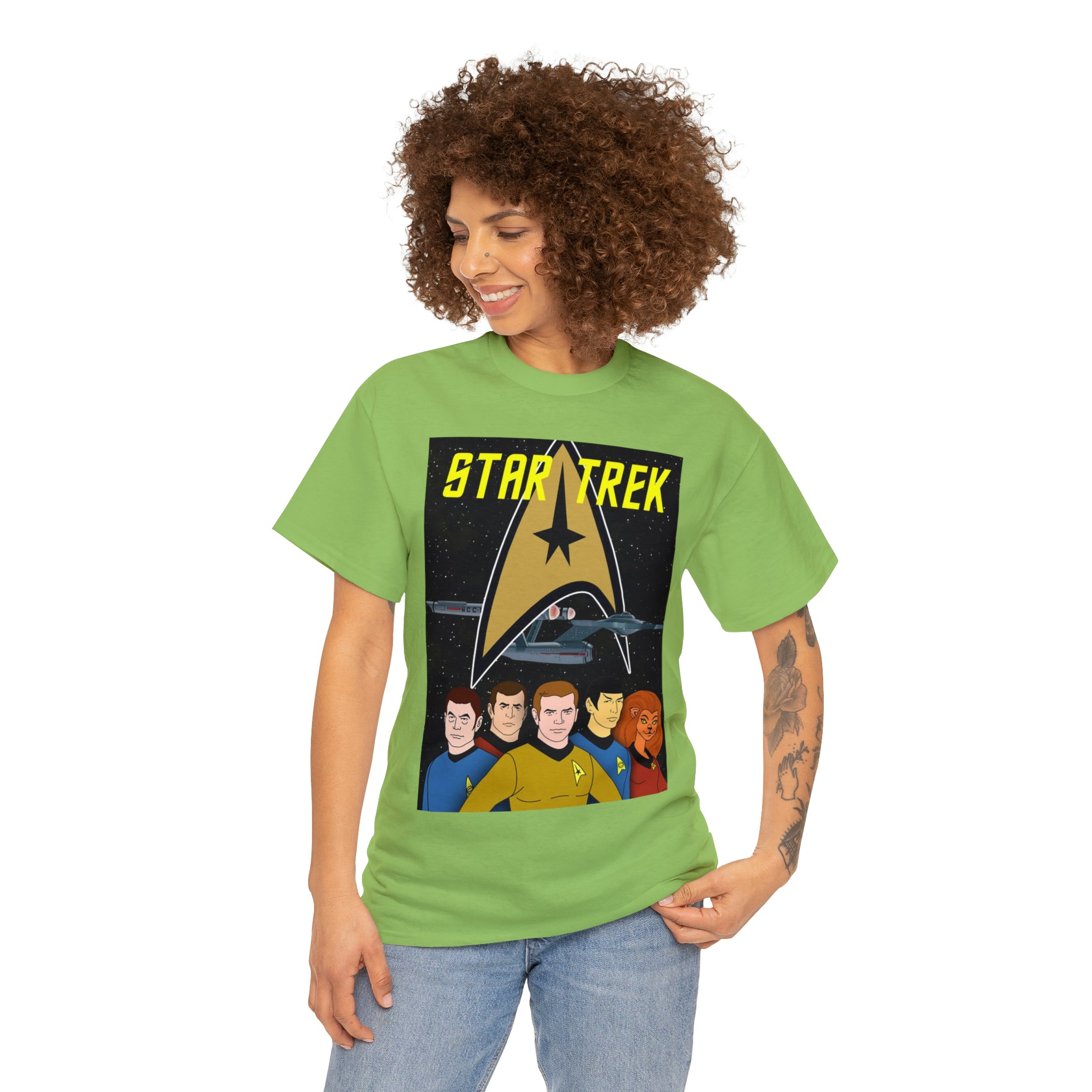 Star Trek Cartoon- Unisex Heavy Cotton T-Shirt - Creations by Chris and Carlos